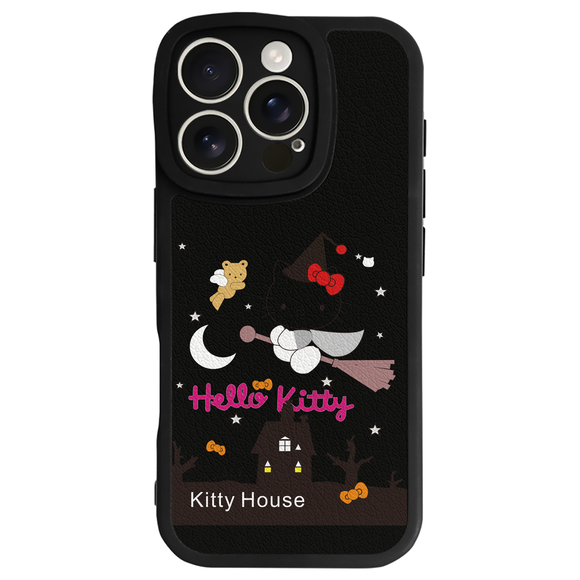 （画像用） Hello Kitty ハローキティ 【iPhone 16シリーズ対応】シリコンスマホケース（レザー調） 材質：シリコン